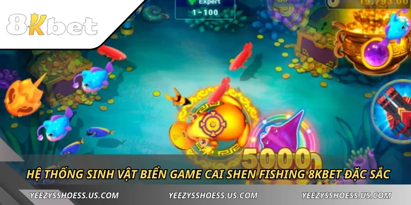 Hệ thống sinh vật biển game Cai Shen Fishing 8KBET đặc sắc